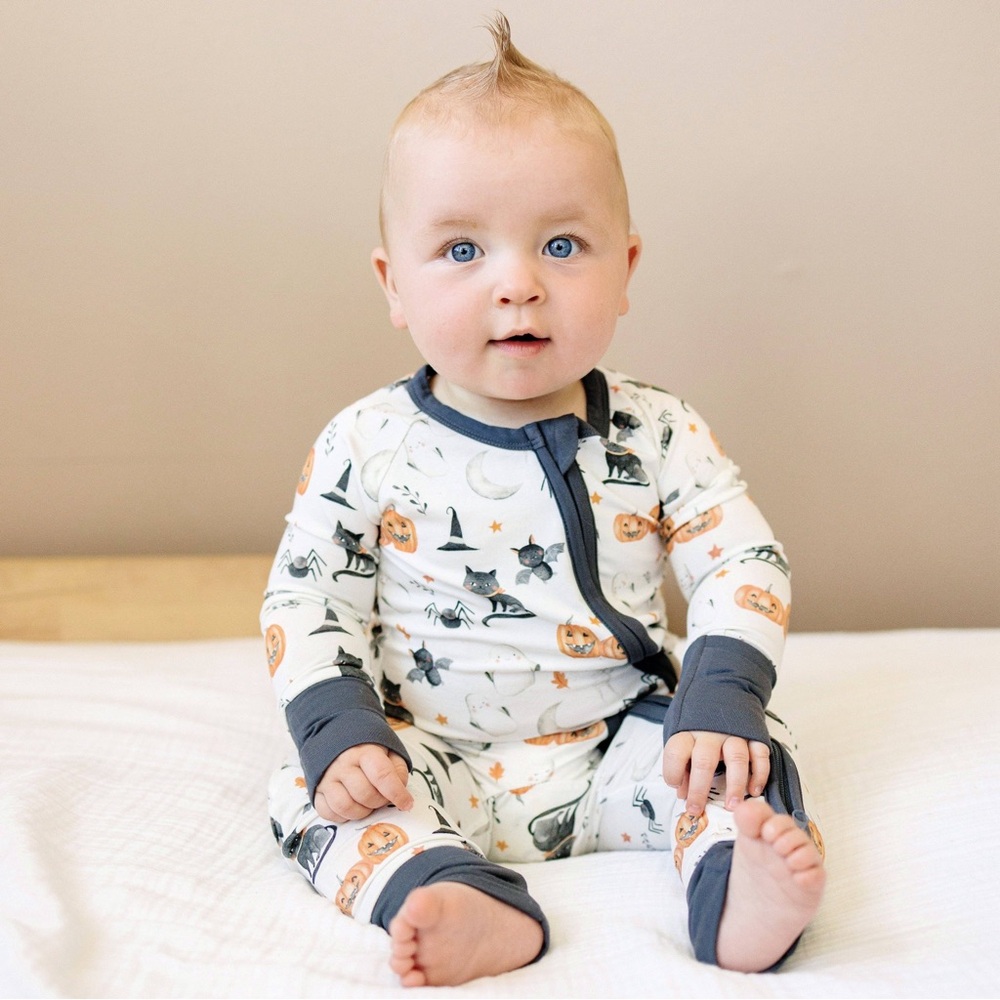 🎃 Little Joy Co Halloween Convertible Zip Romper Newborn 3-6 12-18 months